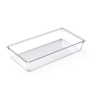 Cesto Organizador Amarilis Transparente Retangular 15,2x30,5cm 2,4l Casa&Ideia