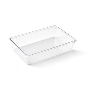 Cesto Organizador Amarilis Transparente Retangular 15,2x22,9cm 1,8l Casa&Ideia