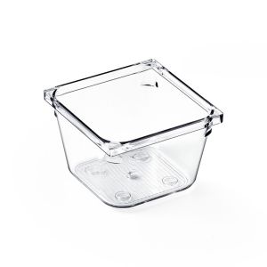 Cesto Organizador Amarilis Transparente Quadrado 7,6x7,6cm 0,3l Casa&Ideia