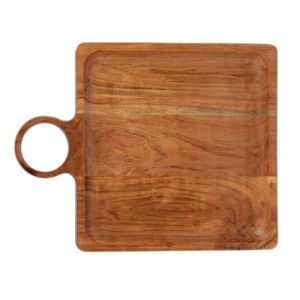 Tabua de Cozinha Spina 39x30x2,5cm Madeira Natural Retangular Casa&ideia