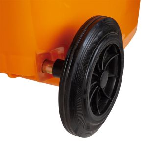 Lixeira Seletiva 240l Laranja com Roda Casa&ideia