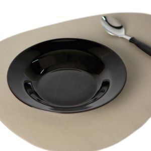 Prato Fundo Preto Vidro 20cm Casa&ideia