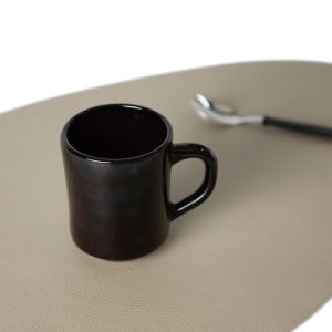 Caneca 230ml Preto Vidro Casa&ideia