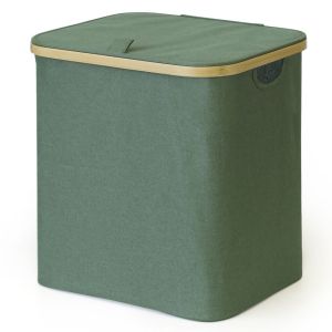 Cesto Dobrável Com Tampa 50l Verde Ecobio 40,5x33x42 Casa&ideia