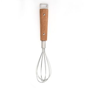 Fouet 29,5x5cm Com Cabo de Madeira Acacia Fosco Inox Casa&ideia