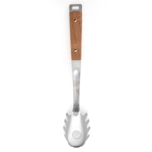 Pegador de Massa Com Cabo de Acacia Fosco Madeira Inox Casa&ideia