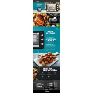 Forno Elétrico de Mesa 38l Pfe44pi Preto Philco