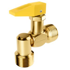 Registro Fecha Rapido Corta Fogo 1/2" Bsp m x 1/2" Bsp 90º Latão Roco