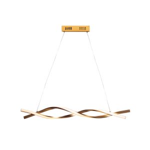 Pendente Metalico 3000k 18w Paris Ouro Escovado Bivolt Taschibra