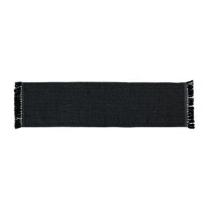 Passadeira Algodão Etnico Preto 0,47x1,40m Artesanal Teares