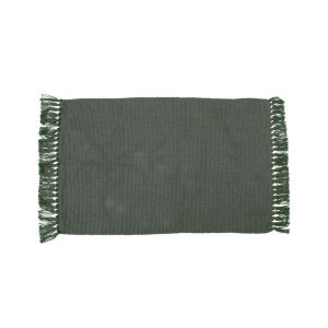 Tapete Algodão York Verde Oliva 0,50x0,80m Artesanal Teares