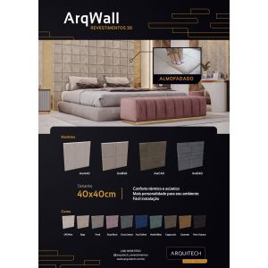 Revestimento Acústico ArqWall Preto AWB40 40x40 Arquitech
