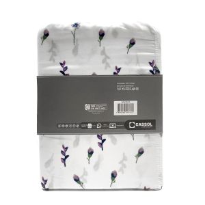 Jogo de Cama Solteiro 90x190cm Dreams Lavanda Retangular Diagonal