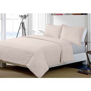 Jogo de Colcha Queen 260x240cm Dreams Bege Retangular Diagonal