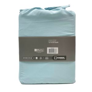 Jogo de Cama Casal 140x190cm Dreams Azul Claro Retangular Diagonal