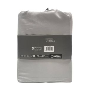 Jogo de Cama Solteiro 90x190cm Dreams Cinza Retangular Diagonal