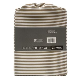 Jogo de Cama King 193x203cm Dreams Bege Listrado Diagonal