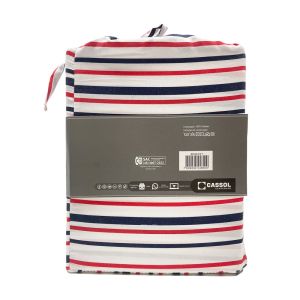 Jogo de Cama King 193x203cm Dreams Listras Retangular Diagonal