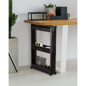 Prateleira Multiuso Black Com Rodizios Arthi