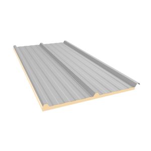Telha Termica 1,00X4,55mx20mm Aço Filme Cinza Lunar Kingspan