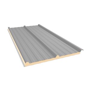 Telha Termica 1,00X5,65mx20mm Aço Grafite e Branco Neve Kingspan