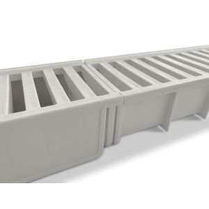 Conjunto Grelha e Caixa Coletora 9x50 Cinza LGMAIS