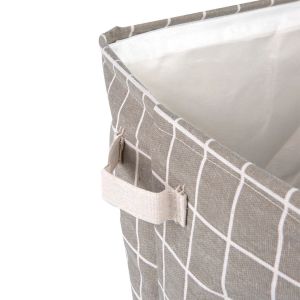 Cesto para Roupa Com Alça 35x50cm Cinza Diagonal