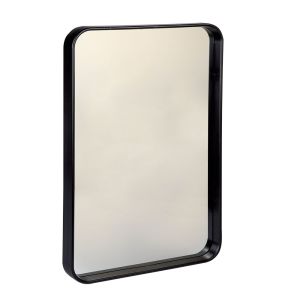 Espelho 60x40cm Retangular Preto Diagonal