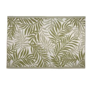 Tapete Com Bainha Verde Branco Retangular 120x180cm Diagonal