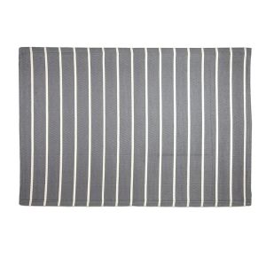 Tapete Com Bainha Branco Cinza Retangular 120x180cm Diagonal