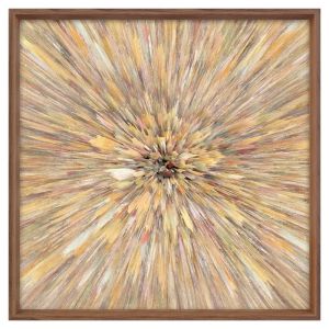 Quadro Abstrato 50x50cm Bege Tropical Artes