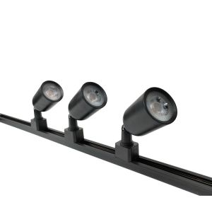 Kit Trilho 3 Lâmpada  5w Bivolt Preto 3000k Vitralux