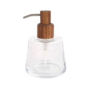 Saboneteira Liquida Ayo 10x10cm Transparente Redonda Casa&ideia