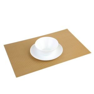 Lugar Americano Pvc 45x30cm Dourado Retangular Casa&Ideia