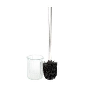 Escova Sanitária Vidro 8,8x36,5cm Transparente Casa&ideia