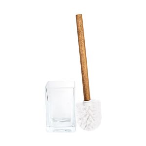 Escova Sanitária Ayana 14x9,5cm Vidro Transparente Quadrada Casa&ideia