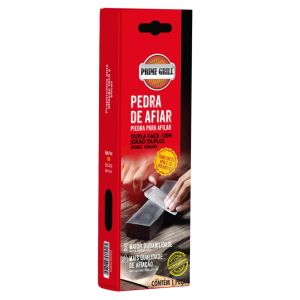 Pedra de Afiar Dupla Face Cinza Mesclado Prime Grill
