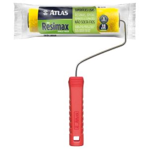 Rolo de Espuma Lã Sintética 15cm Resimax Amarelo Atlas