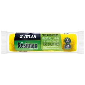 Rolo Pintura Lã Sintética 23cm  Resimax Amarelo Atlas