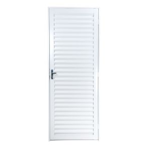 Porta de Abrir Alumínio 2,15M X 84CM R6,5 Laminada Standart Direita Branca CRV