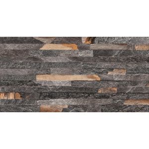 Piso Cerâmico Mal38010r Preto Cobre Granilhado Retificado Externo 35x70 Incefra