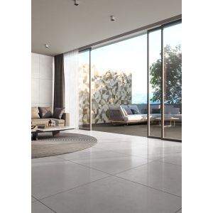 Porcelanato Chroma Cinza Grafite Retificado Externo 76x76 Dora