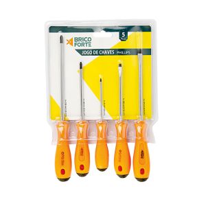 Jogo de Chave Philips 5 Peças 29x17x3cm Aço Brico Forte