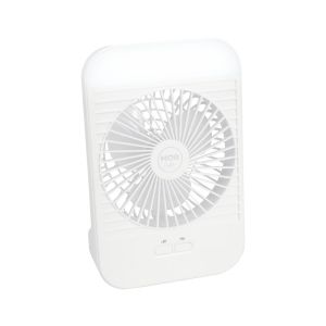 Mini Ventilador Portátil Recarregável Com Luminária Mor