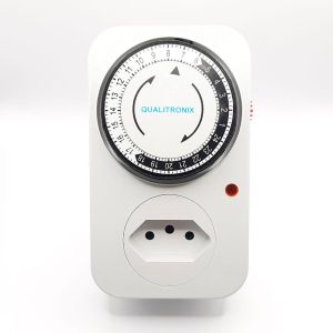 Timer Analógico Bivolt Branco Bivolt Qualitronix
