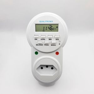 Timer Digital Bivolt Branco Qualitronix