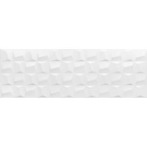 Revestimento Parede Cubic White Retificado Acetinado 30x90 Eliane