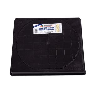 Tampa para Caixa Inspeção e Gordura 30cm Pp Preto Brec