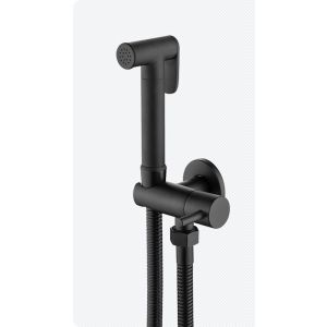 Ducha Higiênica Com Registro 1/2" Chaud Preto Addra