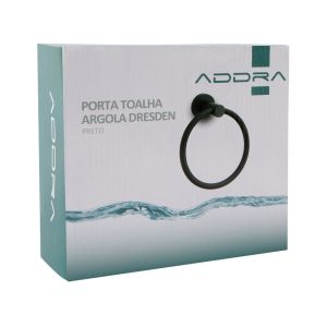 Porta Toalha Argola Lyn Preto Addra